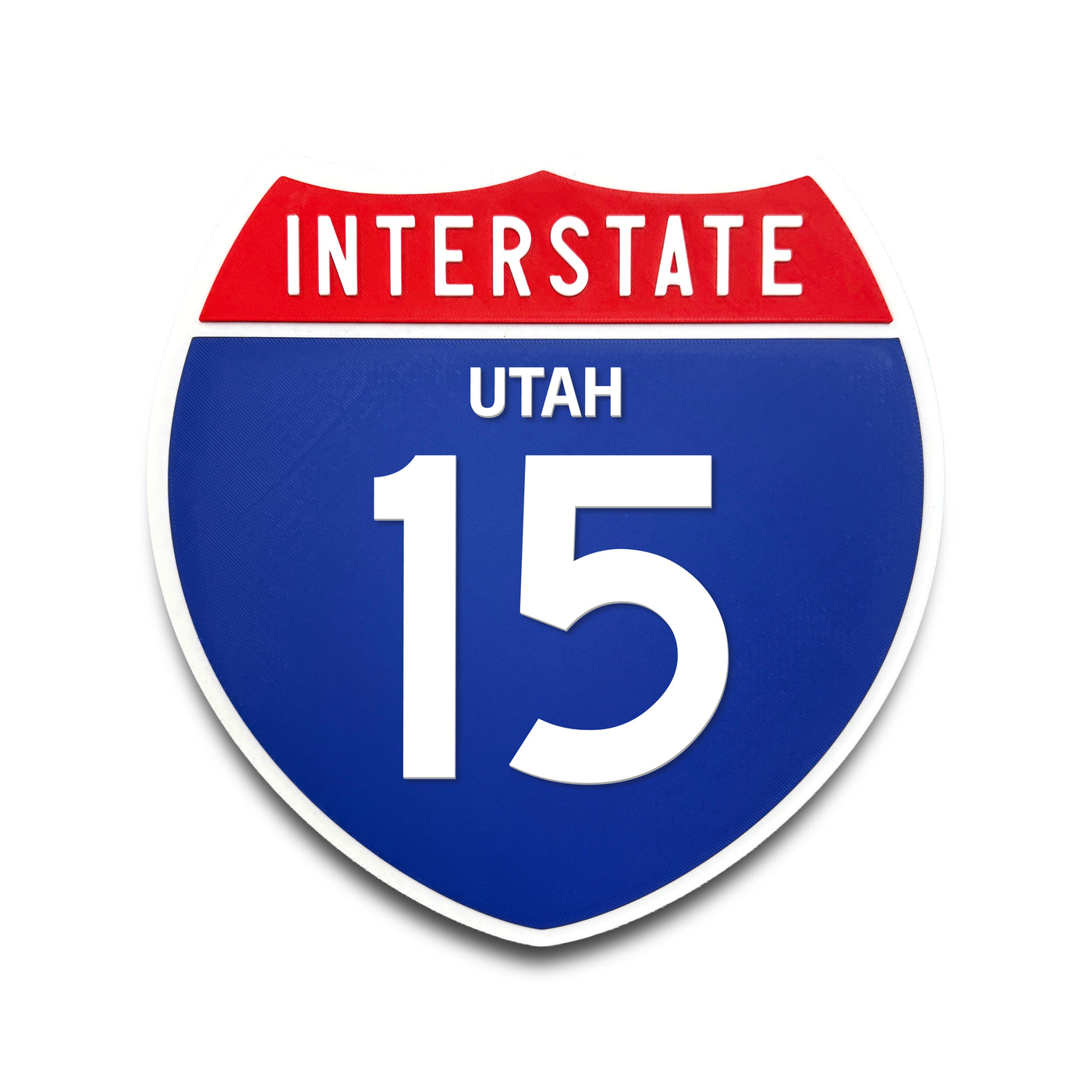 Interstate 15 Utah road sign replica front view