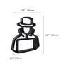 Trench Coat Hacker Sculpture, Minimalist Line Art Cyberpunk Figure, Hacker Silhouette Home Decor, Modern Hobbies and Desk Line Art
