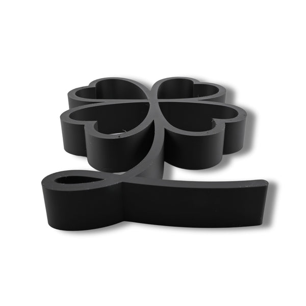 Upright Shamrock Decor, Minimalist Line Art Clover, Lucky Clover Home Decor, Modern Hobbies, Desk Line Art