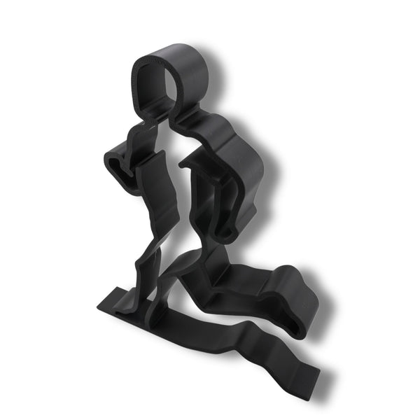 Athletic Male Runner, Minimalist Line Art Athlete, Strong and Focused Runner Silhouette Home Decor, Modern Hobbies and Desk Line Art