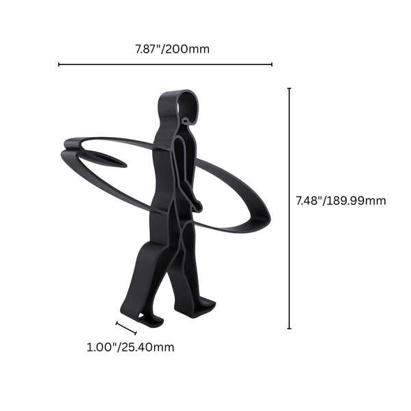 Surfer Walking Figure, 3D Printed Line Art, Surfer Sculpture, Water Sports Gift Idea, Surf Decorations, Surfing Gift Surfer
