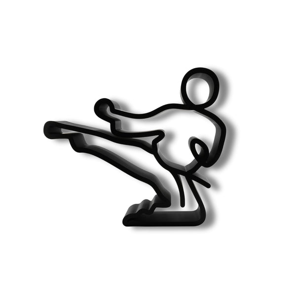 Side Kick Sculpture, Minimalist Line Art Karate Kick,Martial Arts Home Decor, Modern Hobbies and Desk Line Art for Karate Enthusiasts