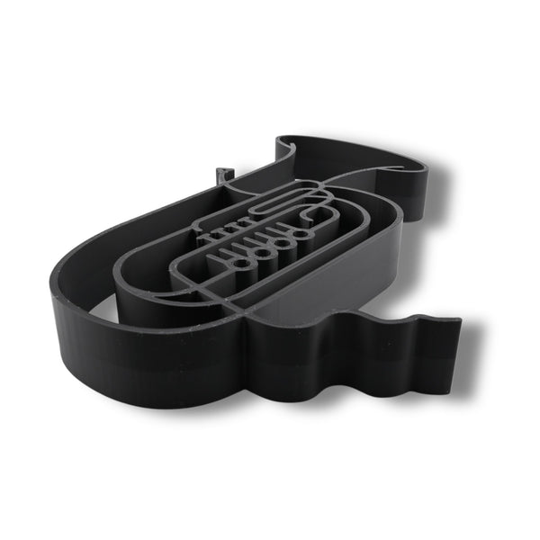 Classical Concert Tuba Sculpture, Minimalist Line Art Tuba Silhouette, Elegant Music Enthusiast Home Decor, Modern Hobbies, Desk Line Art