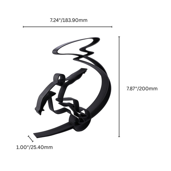 Surfer Catching a Wave Figure, 3D Printed Line Art, Surfer Sculpture, Water Sports Gift Idea, Surf Decorations, Surfing Gift Surfer