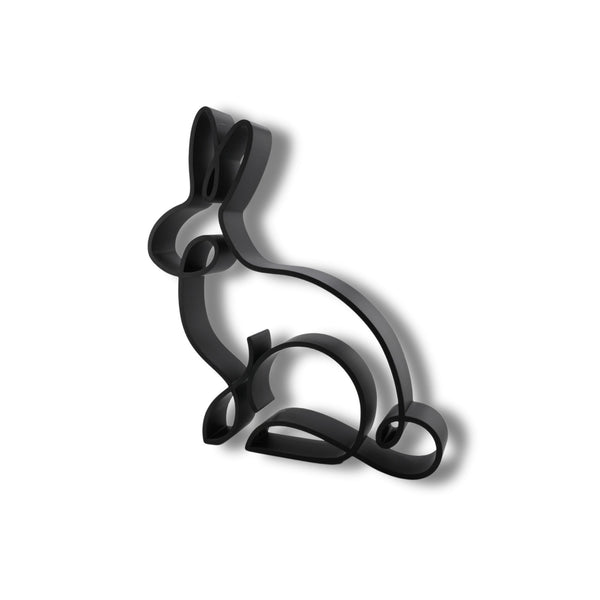 Timeless Rabbit Sculpture, Minimalist Line Art Rabbit, Charming Bunny Home Decor, Modern Hobbies, Desk Line Art for Animal Lovers