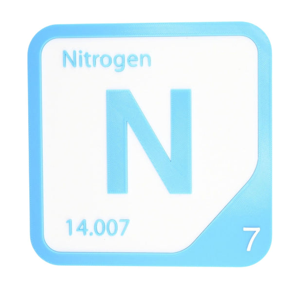 NITROGEN Periodic Table Tile – Educational Wall Art for Science Lovers, 5.6 x 5.6 Inches