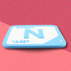 NITROGEN Periodic Table Tile – Educational Wall Art for Science Lovers, 5.6 x 5.6 Inches