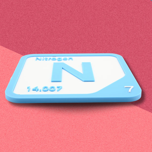 NITROGEN Periodic Table Tile – Educational Wall Art for Science Lovers, 5.6 x 5.6 Inches