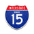 Interstate 15 Idaho road sign replica front view