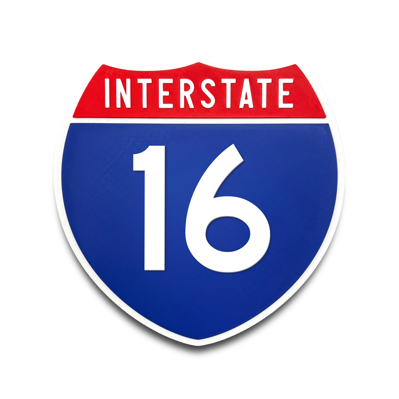 Interstate 16 Number Only road sign replica front view