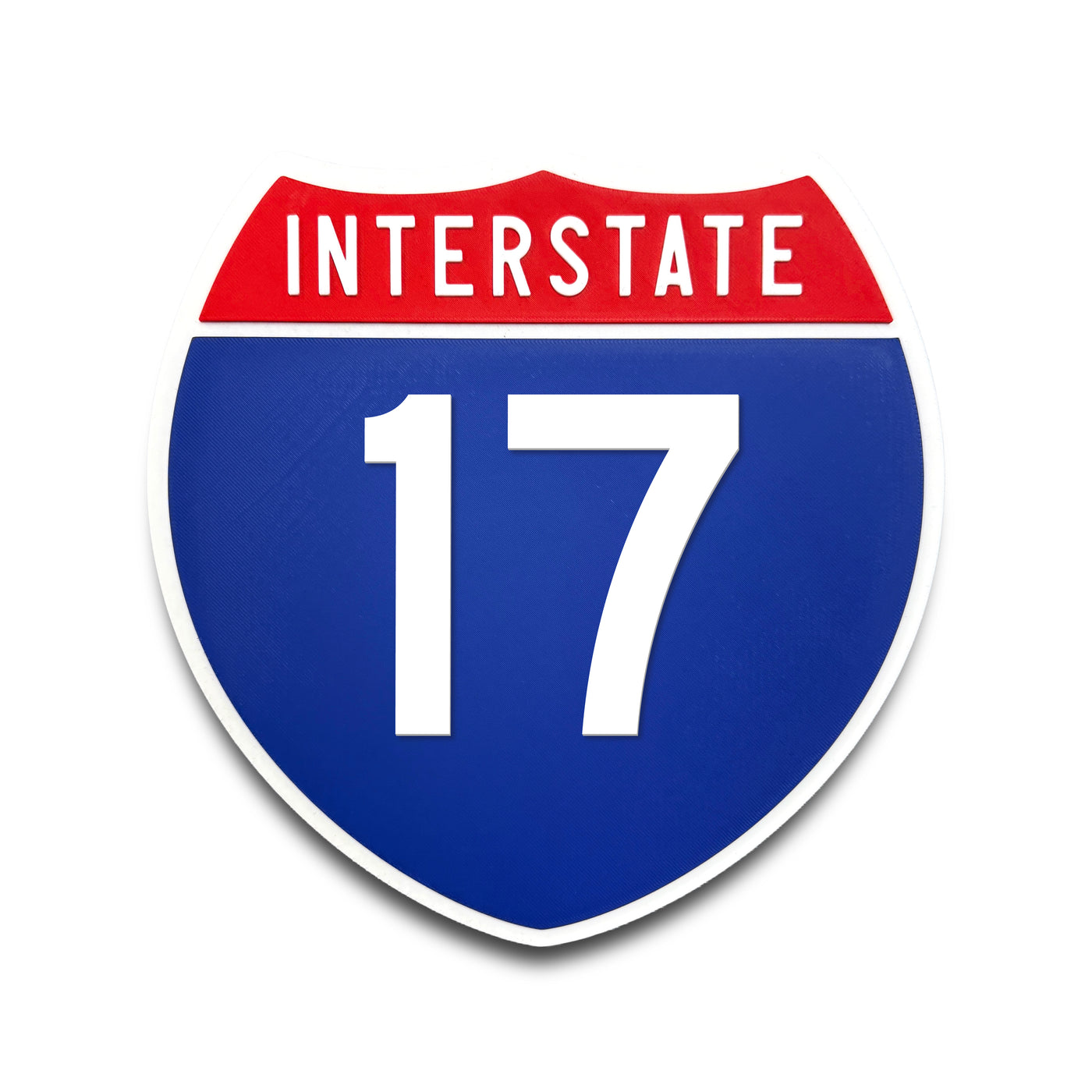 Interstate 17 Number Only road sign replica front view