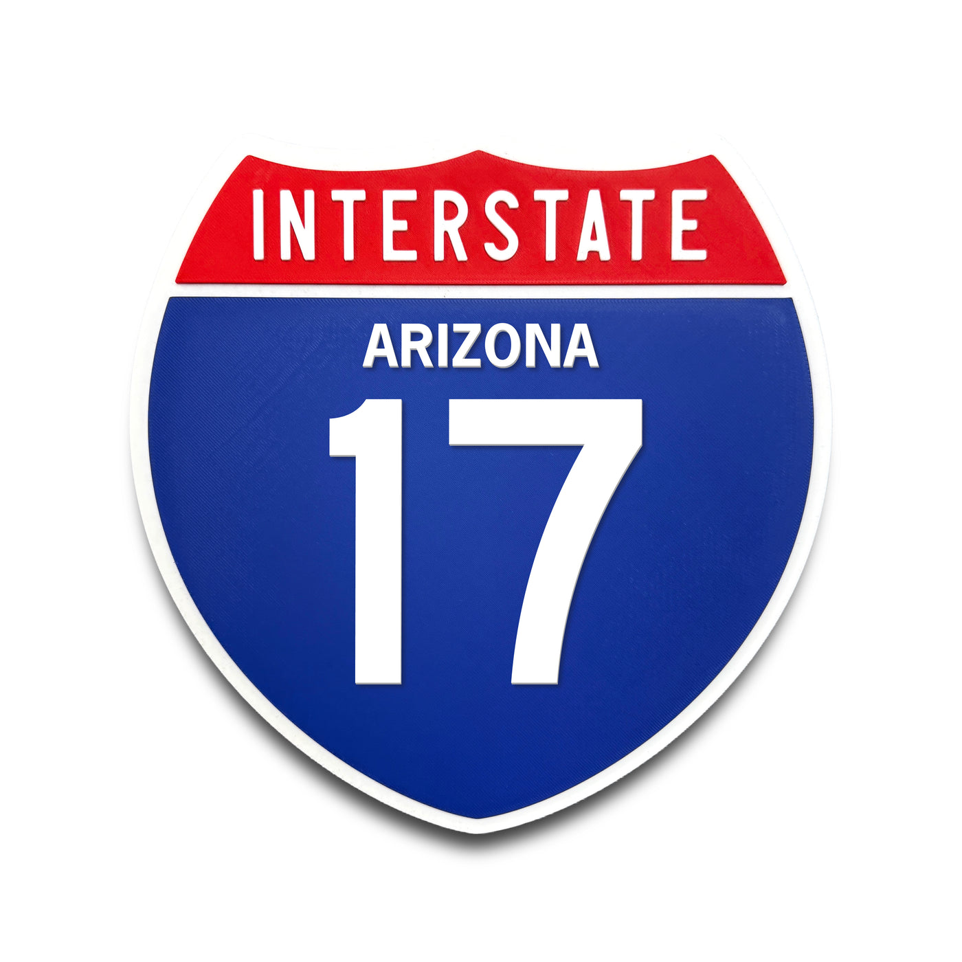 Interstate 17 Arizona road sign replica front view