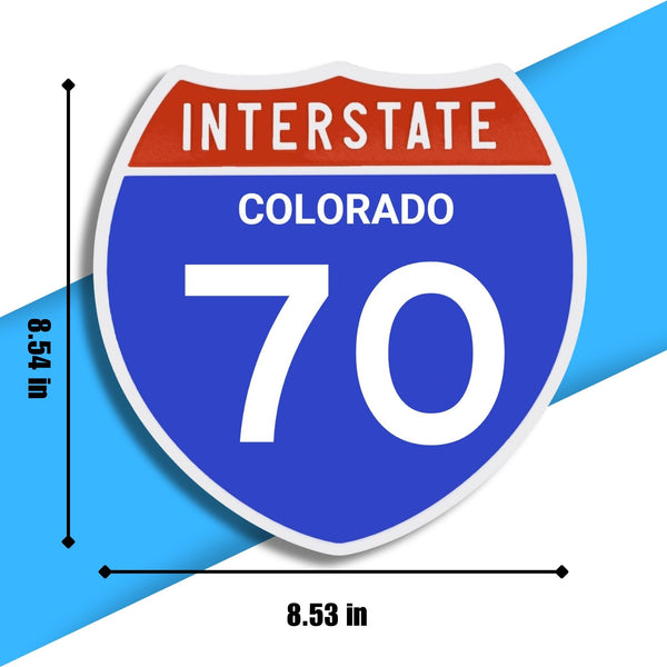 Interstate 70 Road Sign Replica – Personalized Travel Sign | Home & Office Wall Decor (8.54” x 8.53”)