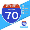 Interstate 70 Road Sign Replica – Personalized Travel Sign | Home & Office Wall Decor (8.54” x 8.53”)