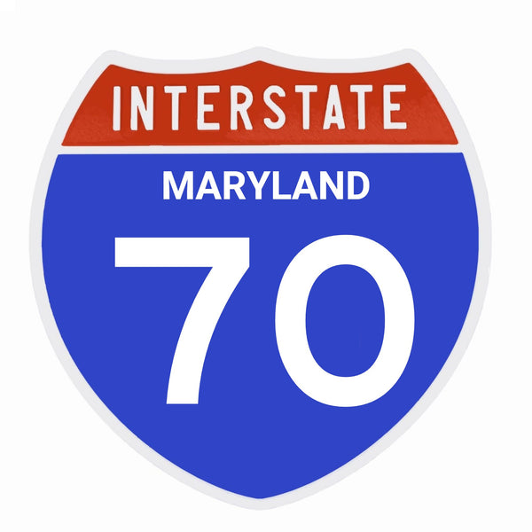 Interstate 70 Road Sign Replica – Personalized Travel Sign | Home & Office Wall Decor (8.54” x 8.53”)
