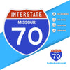 Interstate 70 Road Sign Replica – Personalized Travel Sign | Home & Office Wall Decor (8.54” x 8.53”)
