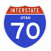 Interstate 70 Road Sign Replica – Personalized Travel Sign | Home & Office Wall Decor (8.54” x 8.53”)