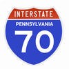 Interstate 70 Road Sign Replica – Personalized Travel Sign | Home & Office Wall Decor (8.54” x 8.53”)