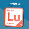 LUTETIUM Periodic Table Tile – Educational Wall Art for Science Lovers, 5.6 x 5.6 Inches