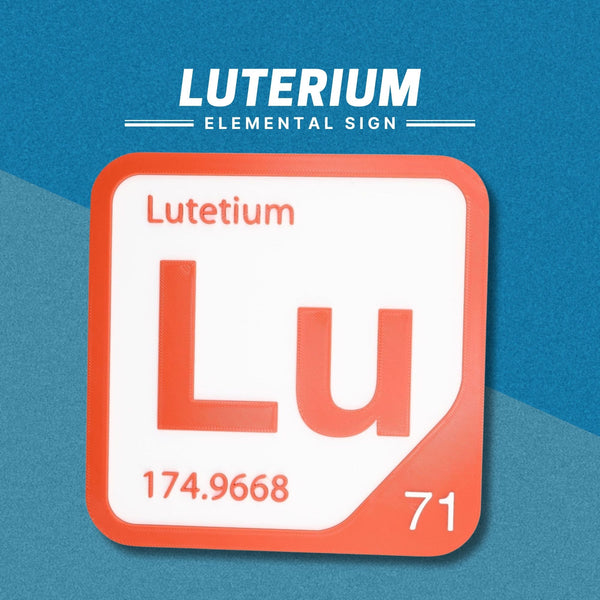 LUTETIUM Periodic Table Tile – Educational Wall Art for Science Lovers, 5.6 x 5.6 Inches