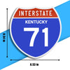 Interstate 71 Road Sign Replica – Personalized Travel Sign | Home & Office Wall Decor (8.54” x 8.53”)