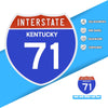 Interstate 71 Road Sign Replica – Personalized Travel Sign | Home & Office Wall Decor (8.54” x 8.53”)