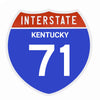 Interstate 71 Road Sign Replica – Personalized Travel Sign | Home & Office Wall Decor (8.54” x 8.53”)