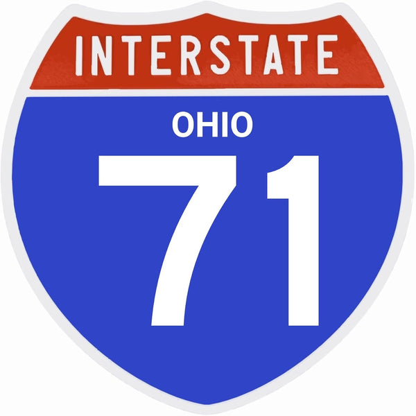 Interstate 71 Road Sign Replica – Personalized Travel Sign | Home & Office Wall Decor (8.54” x 8.53”)