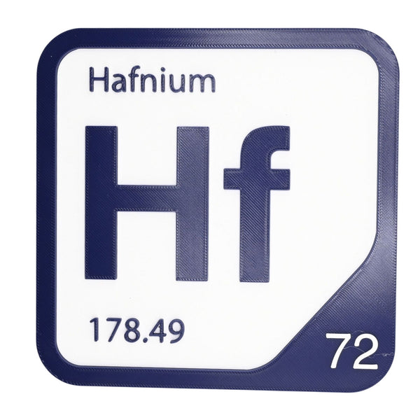 HAFNIUM Periodic Table Tile – Educational Wall Art for Science Lovers, 5.6 x 5.6 Inches