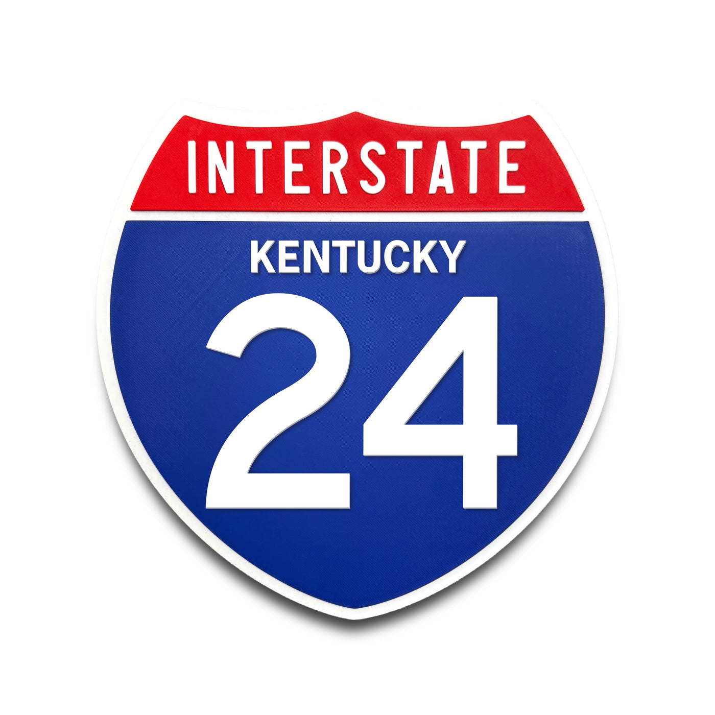 Interstate 24 Kentucky road sign replica front view