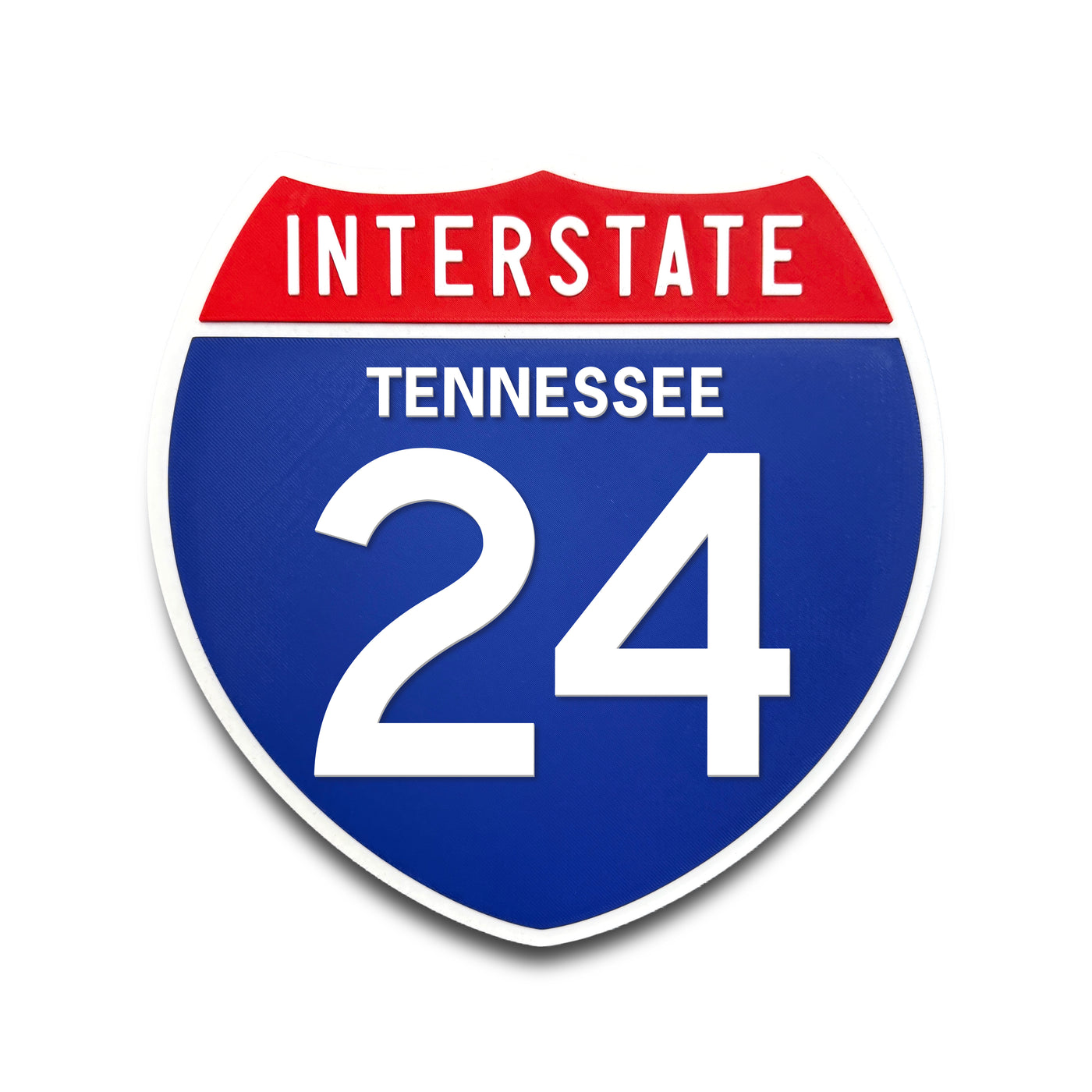 Interstate 24 Tennessee road sign replica front view