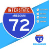 Interstate 72 Road Sign Replica – Personalized Travel Sign | Home & Office Wall Decor (8.54” x 8.53”)