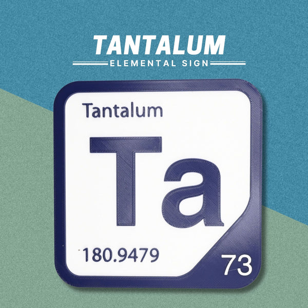 TANTALUM Periodic Table Tile – Educational Wall Art for Science Lovers, 5.6 x 5.6 Inches