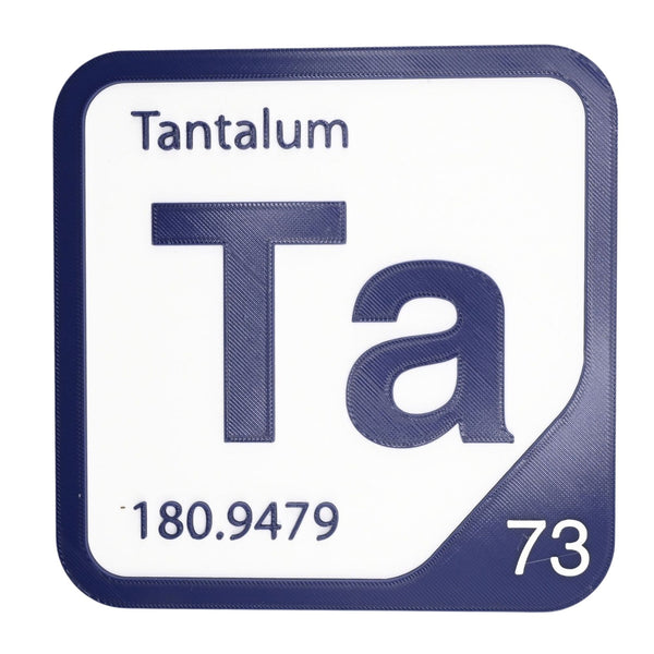 TANTALUM Periodic Table Tile – Educational Wall Art for Science Lovers, 5.6 x 5.6 Inches