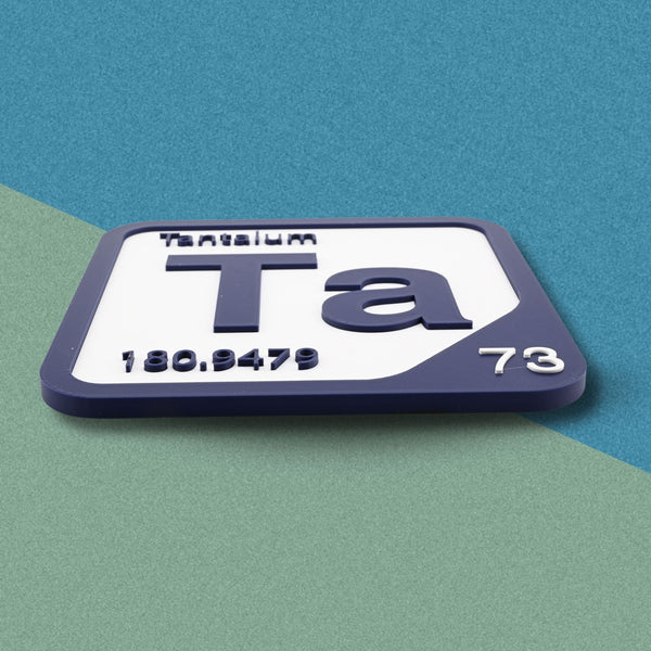 TANTALUM Periodic Table Tile – Educational Wall Art for Science Lovers, 5.6 x 5.6 Inches