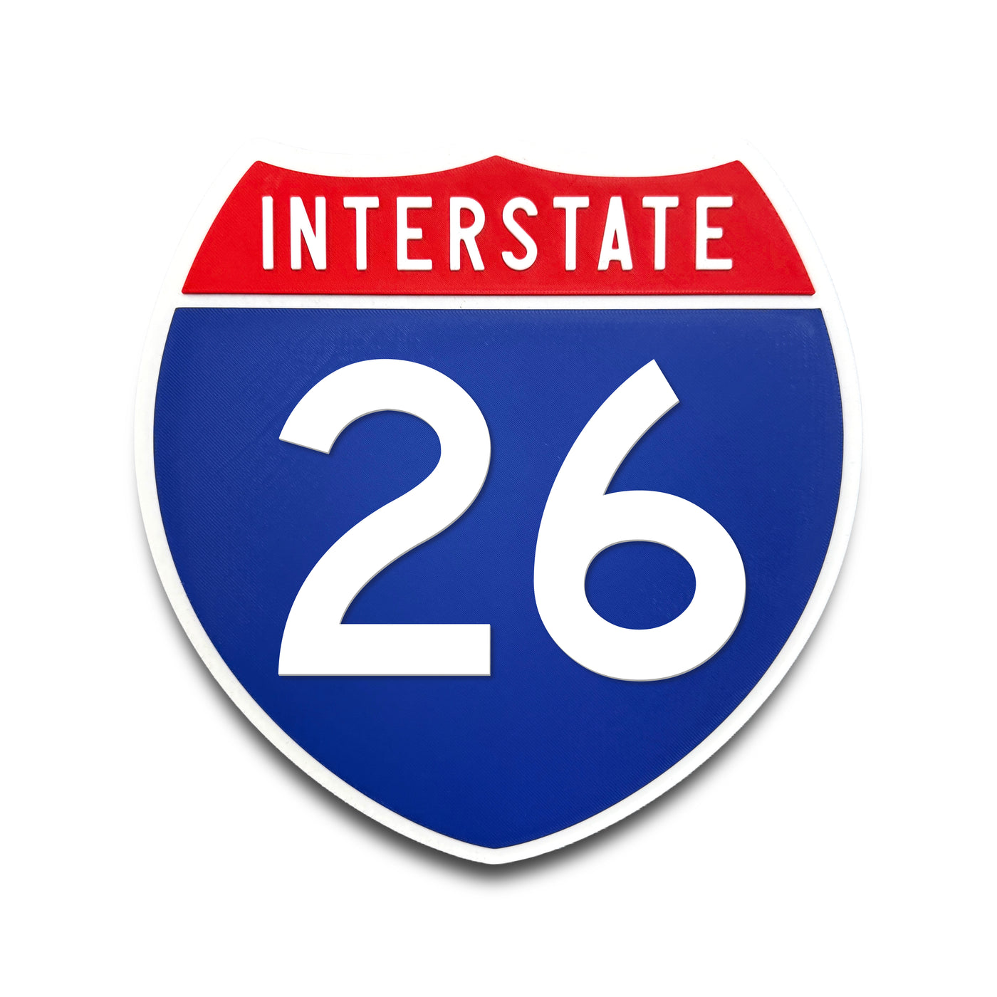 Interstate 26 Number Only road sign replica front view