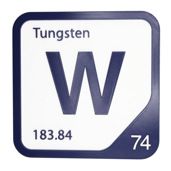 TUNGSTEN Periodic Table Tile – Educational Wall Art for Science Lovers, 5.6 x 5.6 Inches