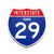 Interstate 29 Iowa road sign replica front view