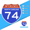 Interstate 74 Road Sign Replica – Personalized Travel Sign | Home & Office Wall Decor (8.54” x 8.53”)