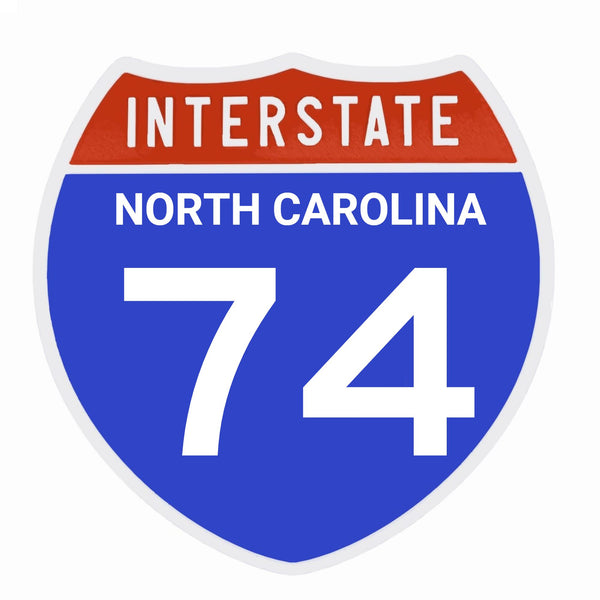 Interstate 74 Road Sign Replica – Personalized Travel Sign | Home & Office Wall Decor (8.54” x 8.53”)