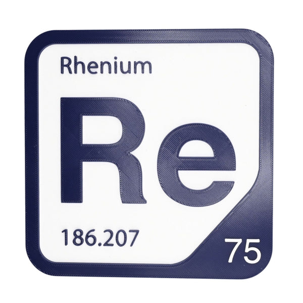 RHENIUM Periodic Table Tile – Educational Wall Art for Science Lovers, 5.6 x 5.6 Inches