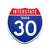 Interstate 30 Texas road sign replica front view
