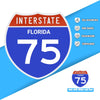 Interstate 75 Road Sign Replica – Personalized Travel Sign | Home & Office Wall Decor (8.54” x 8.53”)