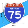 Interstate 75 Road Sign Replica – Personalized Travel Sign | Home & Office Wall Decor (8.54” x 8.53”)