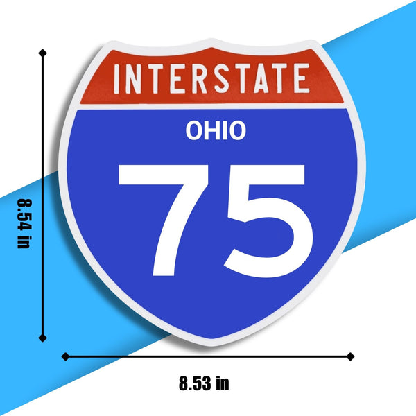 Interstate 75 Road Sign Replica – Personalized Travel Sign | Home & Office Wall Decor (8.54” x 8.53”)