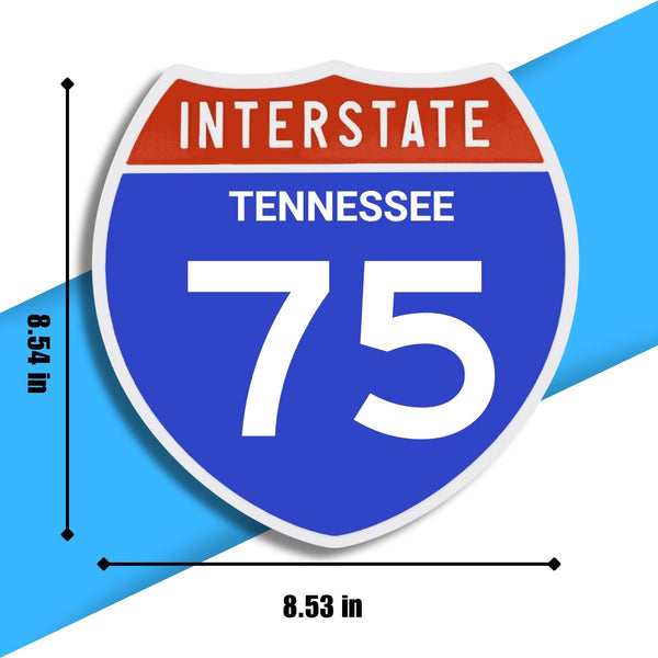 Interstate 75 Road Sign Replica – Personalized Travel Sign | Home & Office Wall Decor (8.54” x 8.53”)