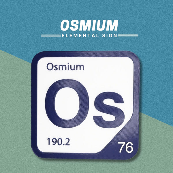 OSMIUM Periodic Table Tile – Educational Wall Art for Science Lovers, 5.6 x 5.6 Inches