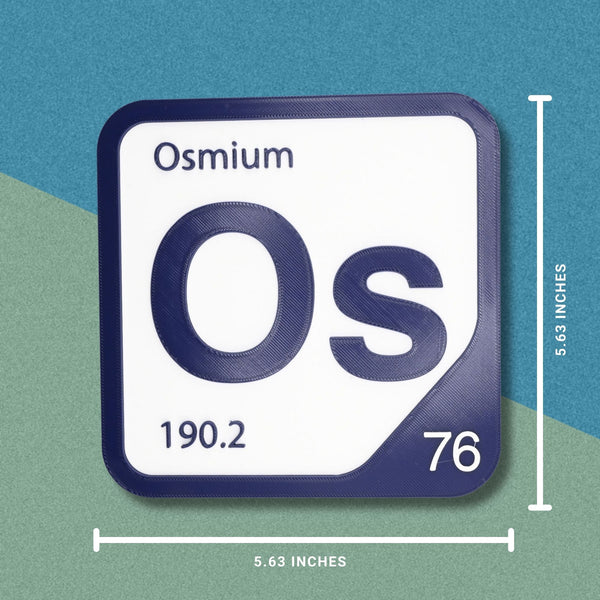 OSMIUM Periodic Table Tile – Educational Wall Art for Science Lovers, 5.6 x 5.6 Inches