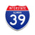 Interstate 39 Illinois road sign replica front view
