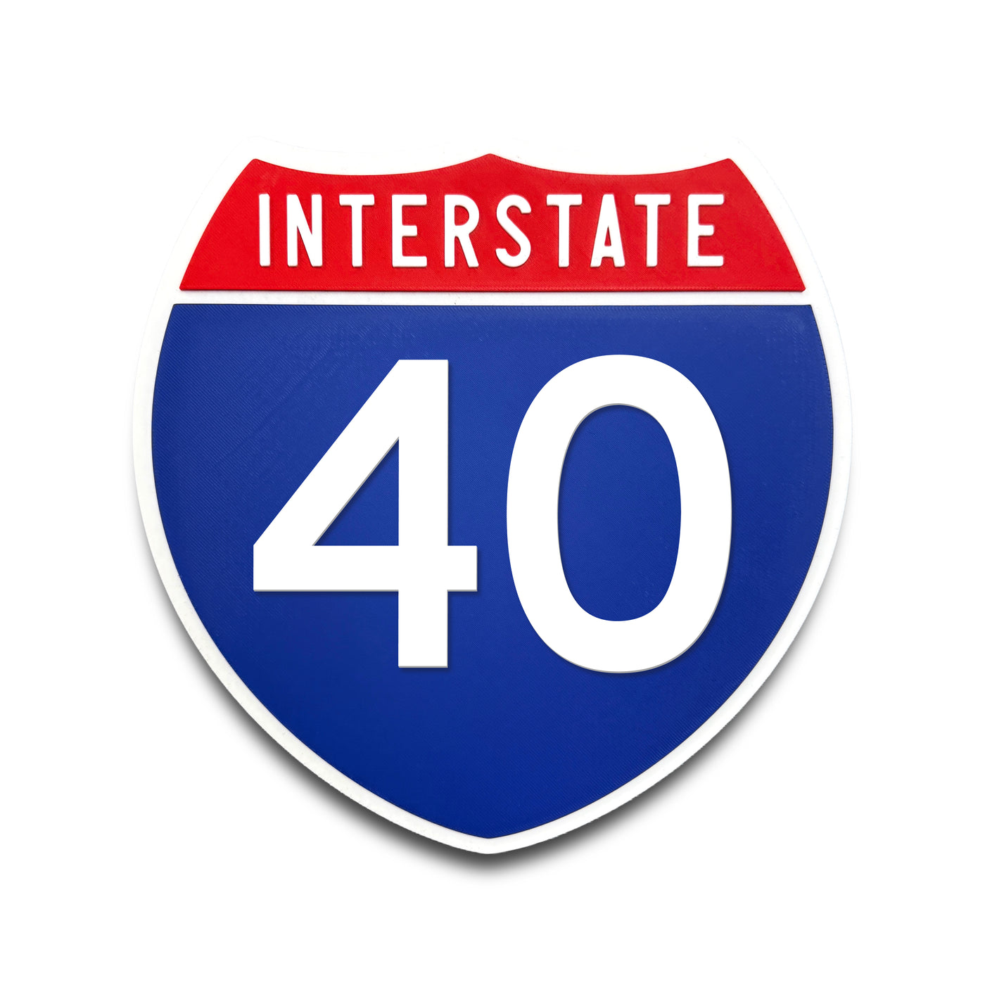 Interstate 40 Number Only road sign replica front view